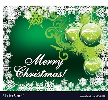 Christmas Background with Baubles vector image