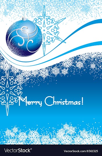 Christmas Background with Baubles vector image