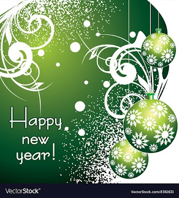 Christmas Background with Baubles vector image