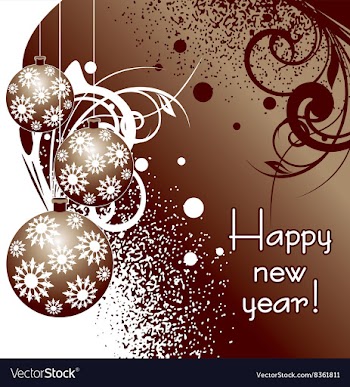 Christmas Background with Baubles vector image