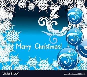 Christmas Background with Baubles vector image
