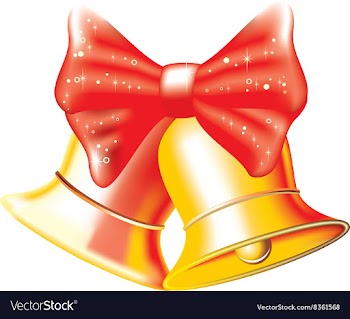 Christmas Background with Bells vector image