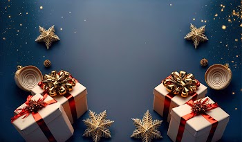 Christmas background with gift box