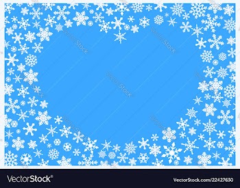 Christmas background with white snowflakes on blue vector image
