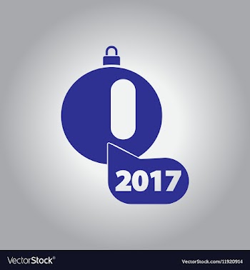 Christmas ball and new 2017 vector image