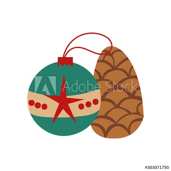 christmas ball hanging decorative icon