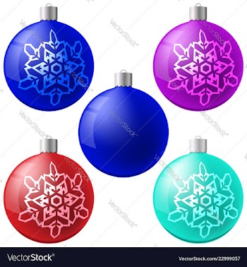  					Christmas ball set new year concept vector image														