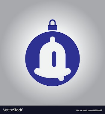 Christmas ball with ring vector image