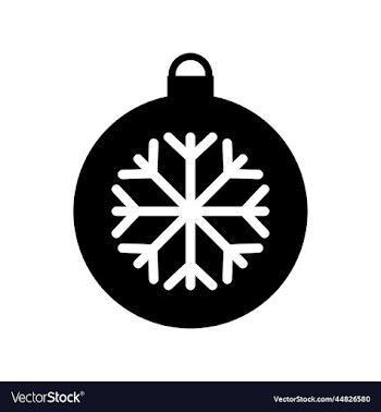 christmas ball with snowflake icon