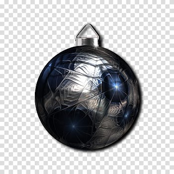 Christmas Balls Collection, black and gray bauble transparent background PNG clipart