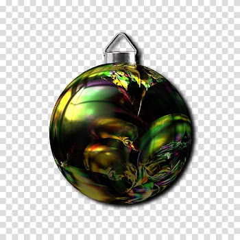 Christmas Balls Collection, green and black christmas bauble transparent background PNG clipart
