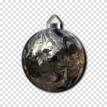 Christmas Balls Collection, round floral Christmas bauble transparent background PNG clipart