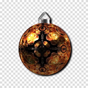 Christmas Balls Collection, yellow bauble transparent background PNG clipart