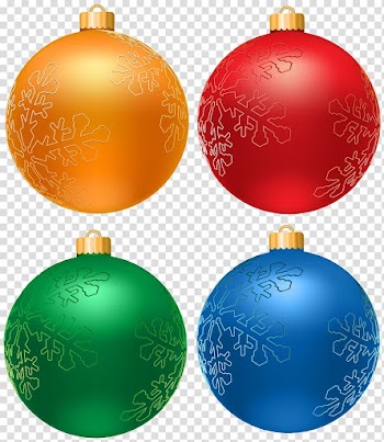 Christmas Balls Set transparent background PNG clipart