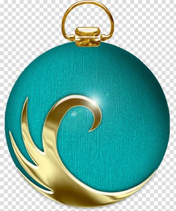 Christmas balls, teal and brown bauble transparent background PNG clipart