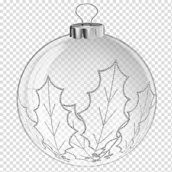 Christmas balls, white baubles transparent background PNG clipart