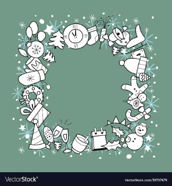 christmas banner square with place for text