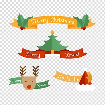 Christmas banners transparent background PNG clipart