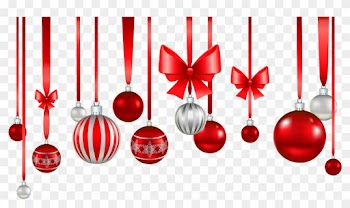 Christmas Baubles Png - Christmas Tree Red Ball Decorations