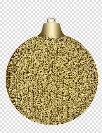 Christmas, beige Christmas bauble illustration transparent background PNG clipart