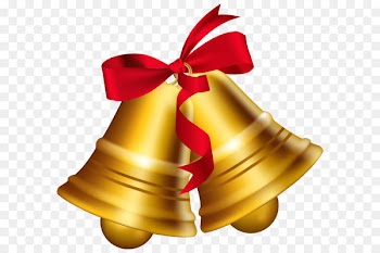 Christmas Bell Clip art - Christmas Bells with Bow PNG Clip Art Image 