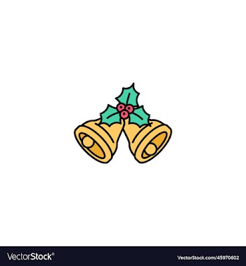 christmas bell creative icon multicolor line
