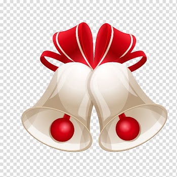 Christmas Bell White, White bells transparent background PNG clipart