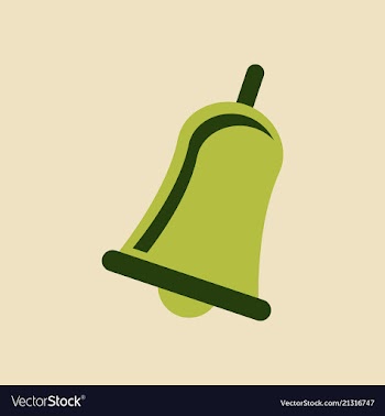 Christmas bells church bell - school bell icon vector image