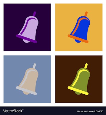 Christmas bells church bell - school bell icon vector image