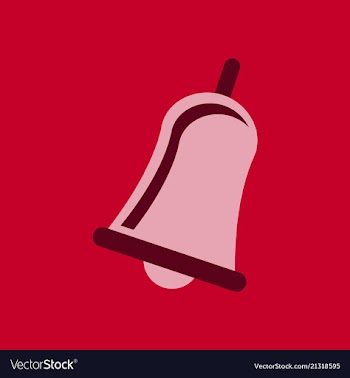 Christmas bells church bell - school bell icon vector image