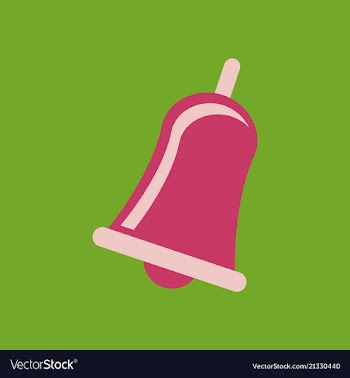 Christmas bells church bell - school bell icon vector image