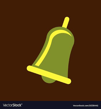 Christmas bells church bell - school bell icon vector image