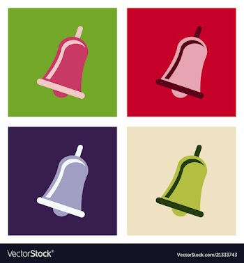 Christmas bells church bell - school bell icon vector image