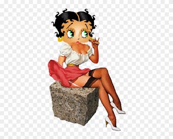 Christmas Betty Boop Clipart - Tin Sign: Many People, 70x50cm.