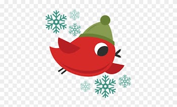 Christmas Bird Cute Christmas Words Clipart - Cricut