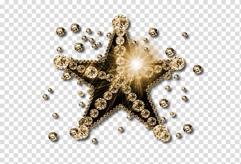 Christmas, black and clear gemstone star decor transparent background PNG clipart
