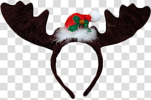 Christmas, black reindeer headband transparent background PNG clipart
