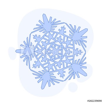 Christmas blue snowflake made of a paper