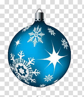 Christmas, blue snowflakes print bauble art transparent background PNG clipart