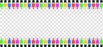 Christmas border, assorted-color string lights transparent background PNG clipart