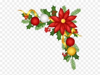Christmas Border - Christmas Ornament Corner Clipart
