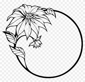 Christmas - Border - Clipart - Black - And - White - Flower Black And White