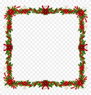Christmas Border Transparent - Vintage Floral Page Border