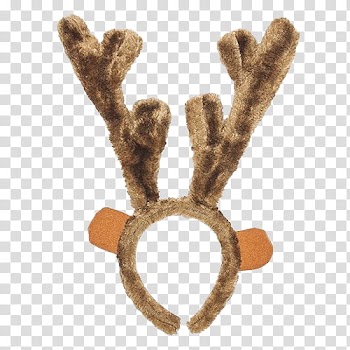 Christmas, brown animal horn headband transparent background PNG clipart