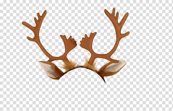 Christmas, brown animal horn illustration transparent background PNG clipart