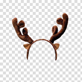 Christmas, brown deer horn hairband transparent background PNG clipart