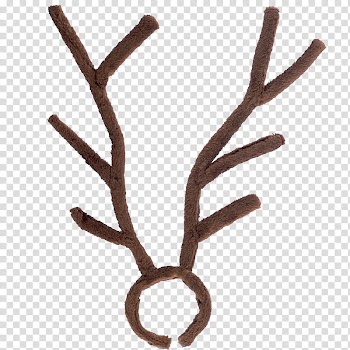Christmas, brown deer horn headband transparent background PNG clipart
