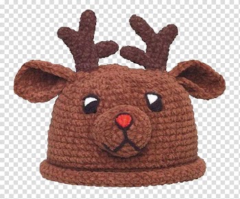 Christmas, brown deer knit cap illustration transparent background PNG clipart