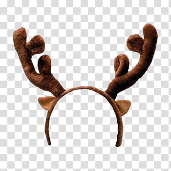Christmas, brown reindeer alice band transparent background PNG clipart