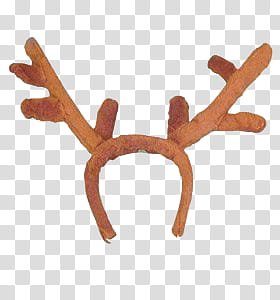 Christmas, brown reindeer headband transparent background PNG clipart